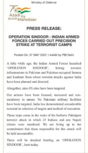 Operation-Sindoor-2-174x300 'ऑपरेशन सिंदूर' : जैश के मुख्यालय पर भारत का सटीक प्रहार, 9 आतंकी ठिकाने तबाह, पाकिस्तान में अफरा-तफरी ('Operation Sindoor': India's Precision Strike on Jaish Headquarters, 9 Terror Camps Destroyed in PoK, Panic in Pakistan)